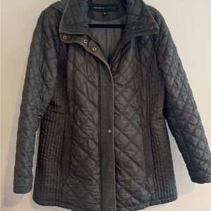 Andrew Marc Green Utility Jacket with Quilted Design